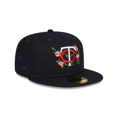 Blue Minnesota Twins Hat - New Era MLB Bloom 59FIFTY Fitted Caps USA5390168